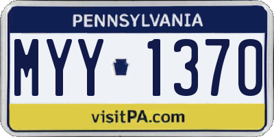 PA license plate MYY1370