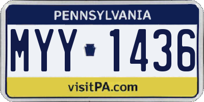PA license plate MYY1436