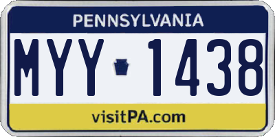 PA license plate MYY1438