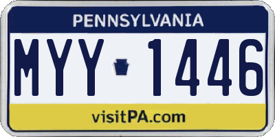 PA license plate MYY1446