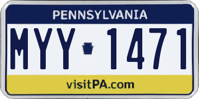 PA license plate MYY1471