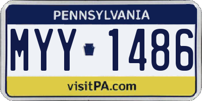 PA license plate MYY1486