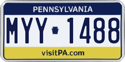 PA license plate MYY1488