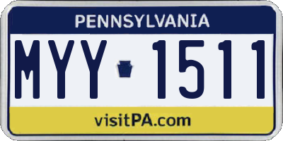 PA license plate MYY1511