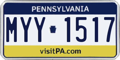 PA license plate MYY1517