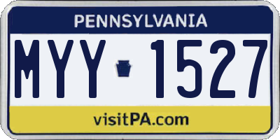 PA license plate MYY1527
