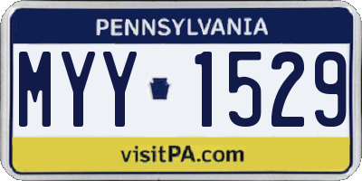 PA license plate MYY1529