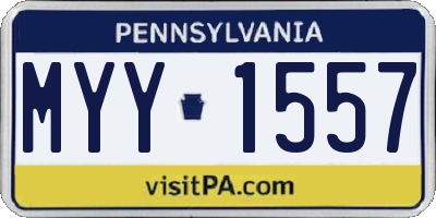 PA license plate MYY1557
