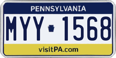 PA license plate MYY1568