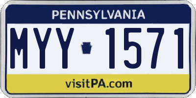 PA license plate MYY1571
