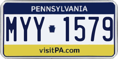 PA license plate MYY1579