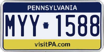 PA license plate MYY1588