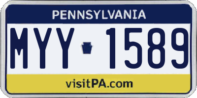 PA license plate MYY1589