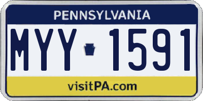 PA license plate MYY1591
