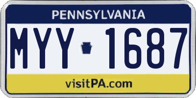 PA license plate MYY1687