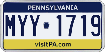 PA license plate MYY1719