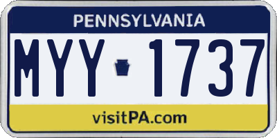 PA license plate MYY1737