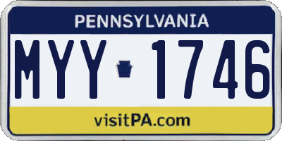 PA license plate MYY1746