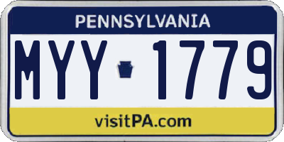 PA license plate MYY1779