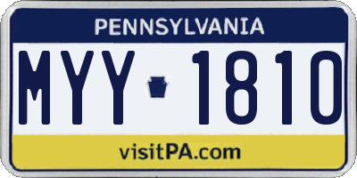 PA license plate MYY1810