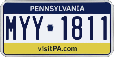 PA license plate MYY1811