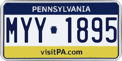 PA license plate MYY1895