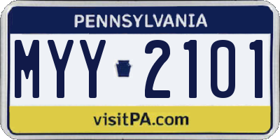 PA license plate MYY2101