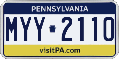 PA license plate MYY2110