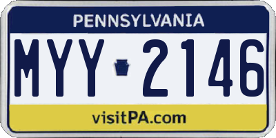PA license plate MYY2146