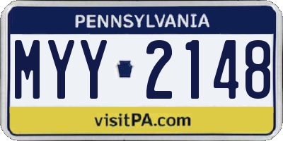 PA license plate MYY2148