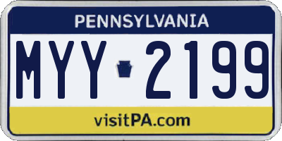 PA license plate MYY2199