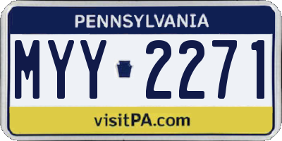 PA license plate MYY2271