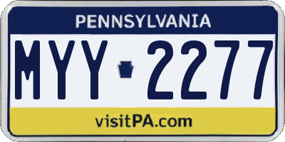 PA license plate MYY2277