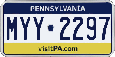 PA license plate MYY2297
