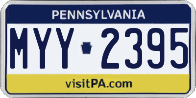 PA license plate MYY2395