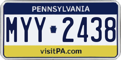 PA license plate MYY2438