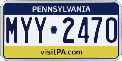 PA license plate MYY2470