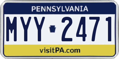 PA license plate MYY2471