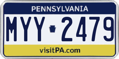 PA license plate MYY2479