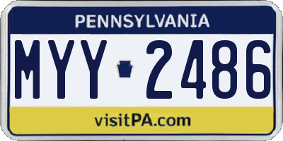 PA license plate MYY2486