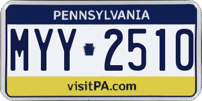 PA license plate MYY2510