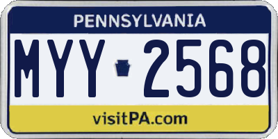 PA license plate MYY2568