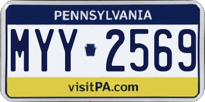 PA license plate MYY2569