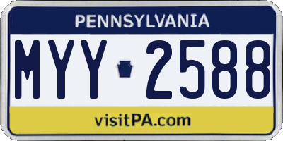 PA license plate MYY2588