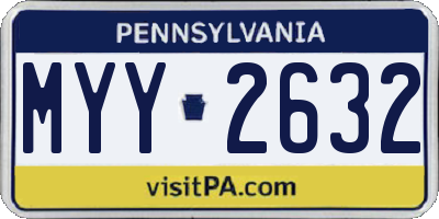 PA license plate MYY2632