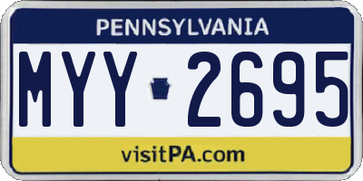 PA license plate MYY2695
