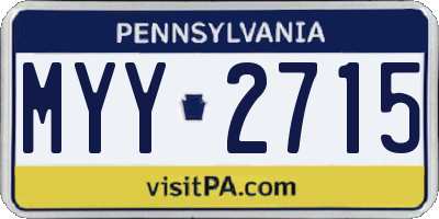 PA license plate MYY2715