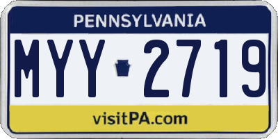 PA license plate MYY2719