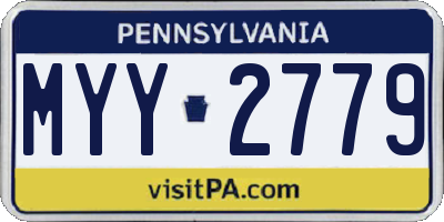 PA license plate MYY2779