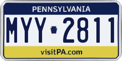 PA license plate MYY2811